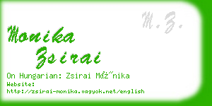 monika zsirai business card